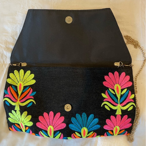 Black Denim Multicolored Purse - Picture 2 of 5